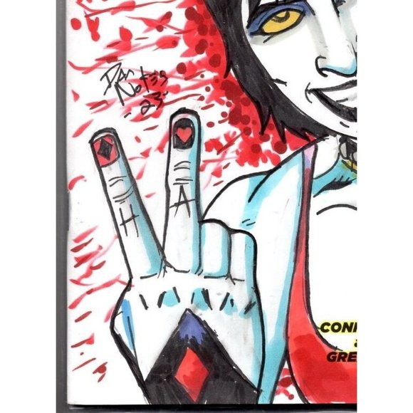 ONE-OF-A-KIND HAND-DRAWN, INKED AND COLORED SKETCHCOVER COMIC by Dan Nokes - RR - Picture 6 of 7